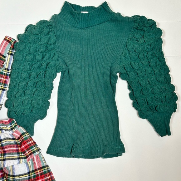 Baby Girl’s Plaid Jumper Dress with Green Sweater Size 12-18M - Picture 9 of 9